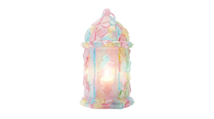 Colorful fairy lantern isolated on transparent background