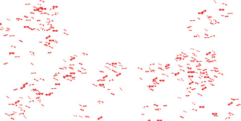 Obraz premium Abundant Red Confetti Bits Sprinkled and Falling on a Luminous White Surface for Festive Design Compositions