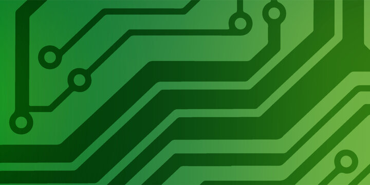 Green Circuitry Pattern: Modern Tech Circuit Board Background For Electronics, Technology And Innovation modern asbtac bacground illustration