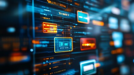 Detailed computer screen displaying diverse information and data visualizations computer screen shows complex data visualizations and information.
