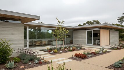 Modern Residential Home with Eco Friendly Design and Spacious Front Yard