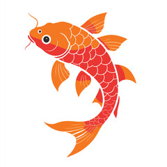 a stylized koi fish