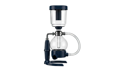 Dark Blue and Glass Siphon Coffee Maker