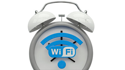 Alarm Clock with WiFi Symbol