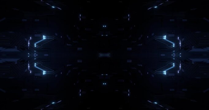 circuit glowing panel high tech background loop animated
