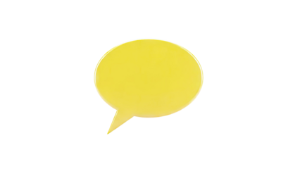Yellow Speech Bubble Icon