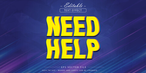 Yellow need help editable text effect.