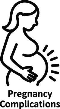 Pregnancy Complications Icon Healthcare Concept