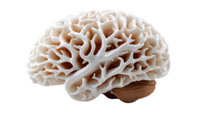 Artistic Brain Structure: An intricate representation of the brain, showcasing its complex structure and biological architecture. 