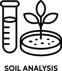 Soil analysis with test tube and plant © md