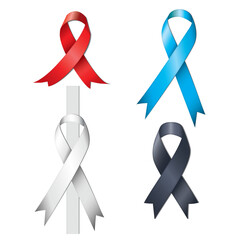 Awareness Ribbon Collection Set Illustration
