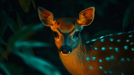 3D rendering forest deer animal illustration material
