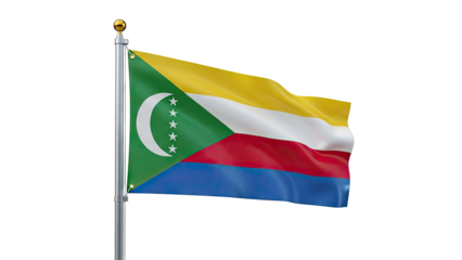 Flag of Comoros Waving