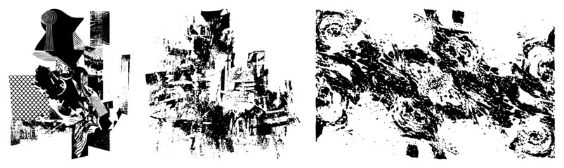 Abstract Geometric Forms in High Contrast Vector Art