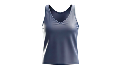 Dark Blue V-Neck Tank Top