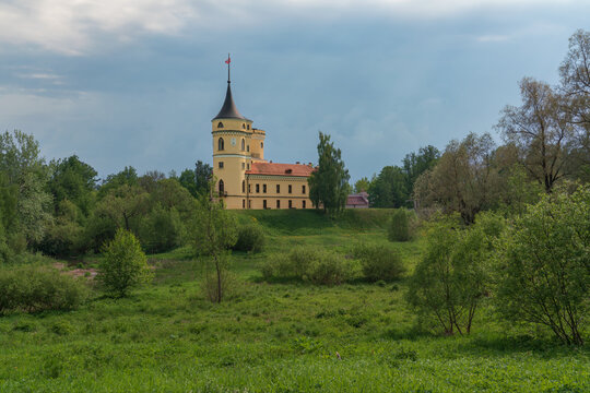 Castle of the Russian Emperor Paul I - Marienthal (BIP fortress) on a sunny summer day, Pavlovsk, Saint Petersburg, Russia