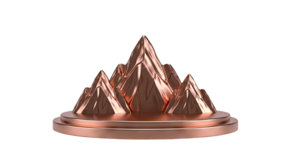 Copper Mountain Sculpture on Pedestal