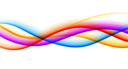 Playful and bright wavy ribbons for commercial use