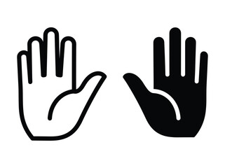 Obraz premium Hand gesture illustration with contrasting colors