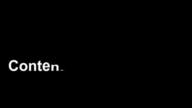 "Content Builds ..." text with trailing dashes on black background.