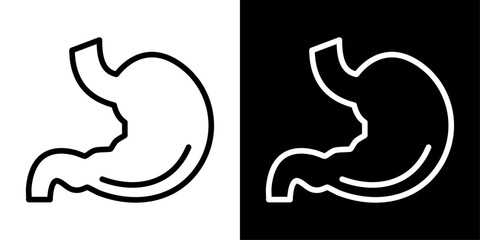 Obraz premium Stomach icon representing digestive system health, gastrointestinal care, medical diagnosis, digestion, and healthcare treatment.