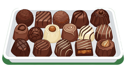 Delicious Gourmet Chocolate Pralines Assortment, Sweet Treats, Isolated on Transparent Background, Perfect for Valentine's Day, Romance, Celebrations, and Gifts