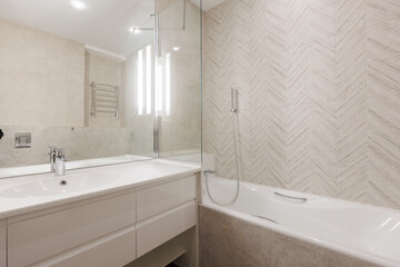 modern bathroom room with toilet and washing machine