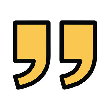 Quotation mark symbol for citing text