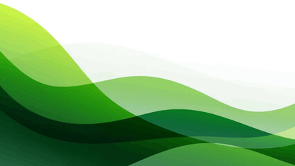 Obraz premium Abstract Green Flowing Shapes Background - Organic Design for Nature and Eco Themes