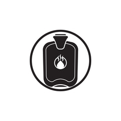Hot water bag icon illustration design