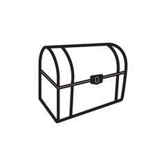 Treasure chest symbol icon,vector illustration design