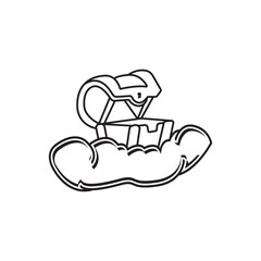 Treasure chest symbol icon,vector illustration design