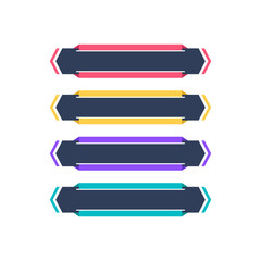 Modern Arrow Ribbon Banner UI Elements in Flat Design Style