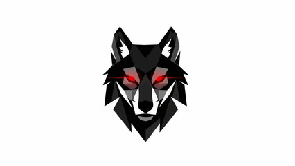 Fototapeta premium black and white wolf head
