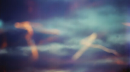 Abstract ethereal aura background with soft blurred gradient colors and analog film grain texture noise