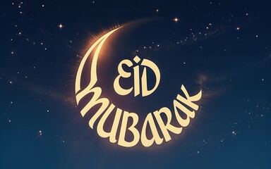 Fototapeta premium Eid mubarak ramadan kareem wishes greetings islamic festival celebration