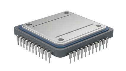 Computer Microchip with Pins