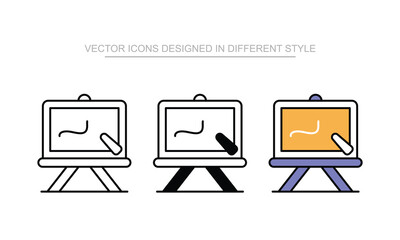 Blackboard vector design in modern and trendy style icon
