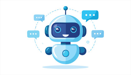 vector Cartoon Robot Character Page Page Interface