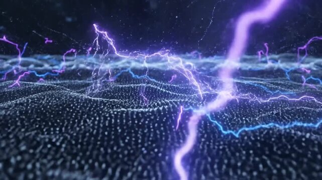 Abstract Energy Waves - A Dynamic Visualization of Power and Technology.