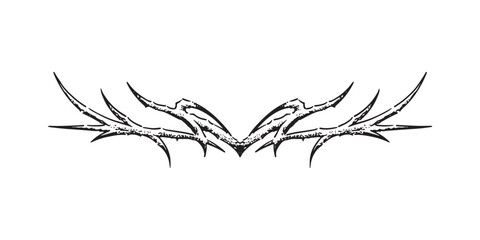 Fototapeta premium Hand drawn neo tribal, grunge tribal illustrations