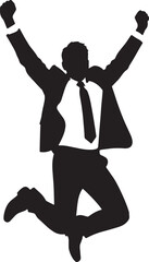 Obraz premium 30 Black Solid Silhouettes: Celebrating Success