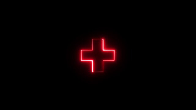 Bold plus symbol peeks through torn white paper, a statement of positivity and addition. Motion graphics of plus icon concept.