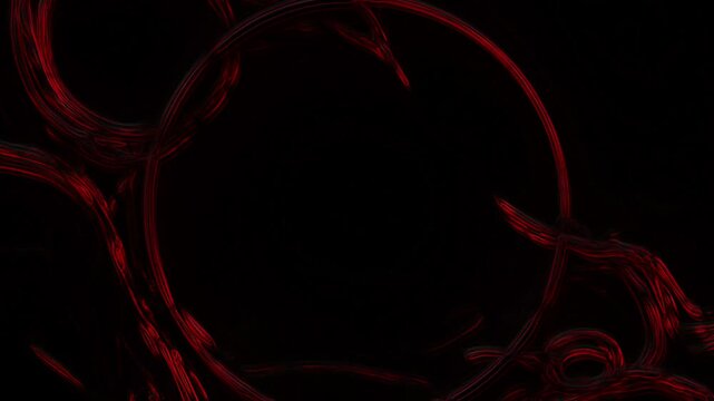 Darkness surrounds a red abstract circle with swirling patterns, a mysterious scene captured in a dark environment with aesthetic