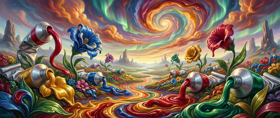 Vibrant Artistry A Dreamscape of Color, Creativity, and Imagination