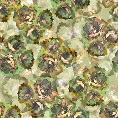 green leaves background stock design Abstract watercolor blossom flower creative  allover design new concept textile design digital creators art design repeating seamless floral pattern design