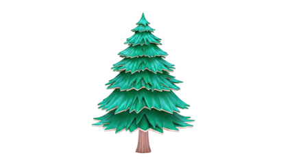 Stylized Green Christmas Tree