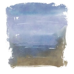 Soft Blue Gray Watercolor Abstract Wash