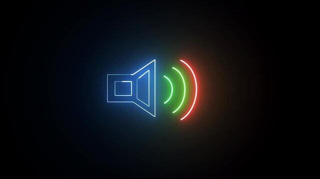 Neon speaker icon