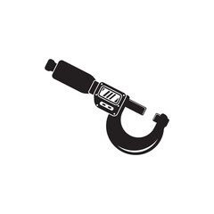 micrometer vector. simple micrometer precision icon vector